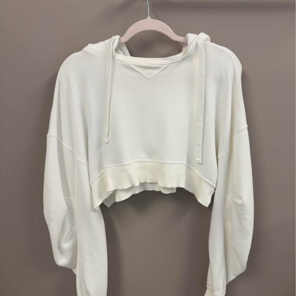 Free People Catch Up Cropped Hoodie